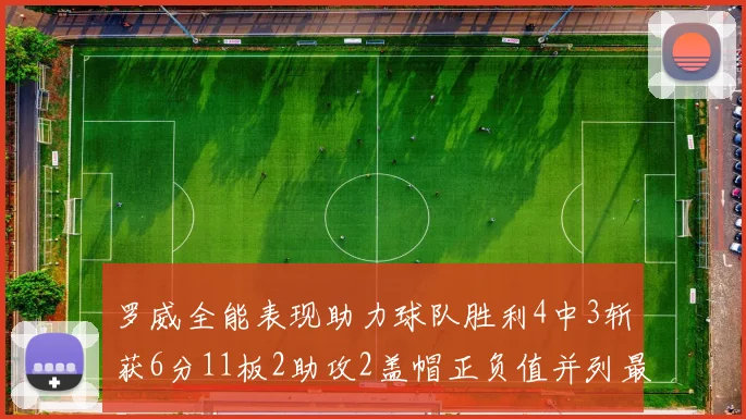 罗威全能表现助力球队胜利4中3斩获6分11板2助攻2盖帽正负值并列最高
